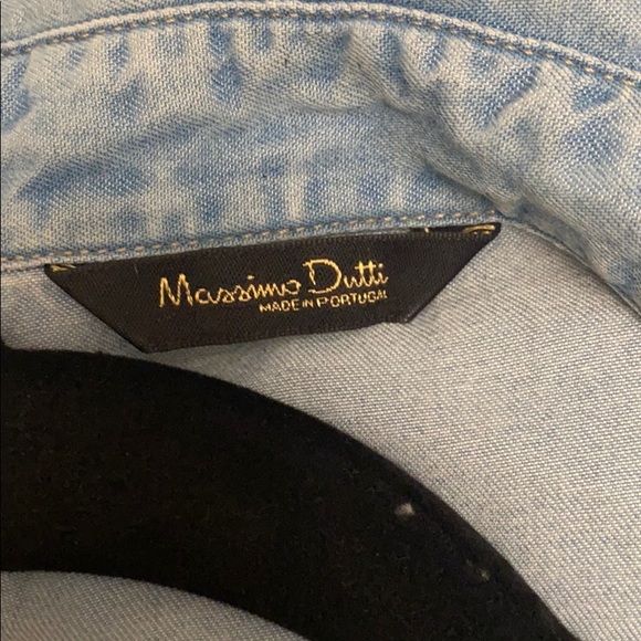 Massimo dutti jean button up shirt ( gold buttons) - Picture 2 of 2